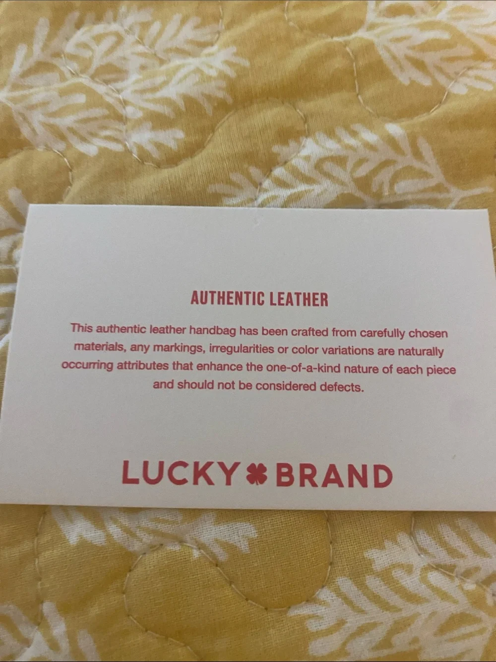Lucky Brand Yellow Leather Shoulder Bag